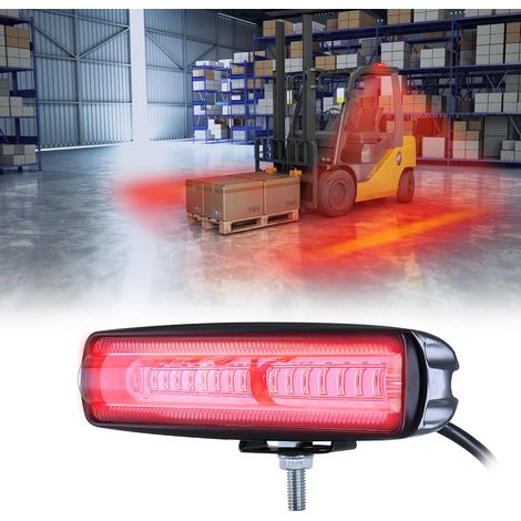 Faro di sicurezza a LED da 30 W per carrelli elevatori - Luce di segnalazione per camion - DC 12-80V (rosso) (1/5)