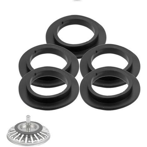 LaBlanc – 5er-Pack Badewannen-Abflussdichtung, Waschbecken-Abfluss, Badezimmer-Waschbecken-Abfluss, Lippendichtung, Korbsieb-Gummidichtung
