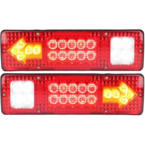 FENOPLASTICAFeux arrière LED 12V, 2 pièces, haute luminosité, clignotant universel, adapté aux remorques, camions, caravanes, bateaux, camping-cars,de (1/4)