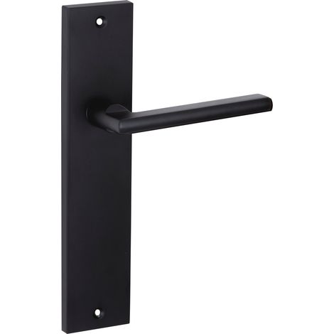 Manilla puerta aluminio negra mate modelo 530 placa rectangular (1/5)
