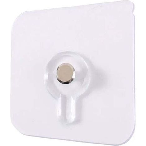 Fixation Cadre Sans Percer, 10pcs Clou Adhésif Mural Attache Tableau sans Poinçon Trou Transparent pour Art Mural Miroir Salon Salle ,66cm (1/4)