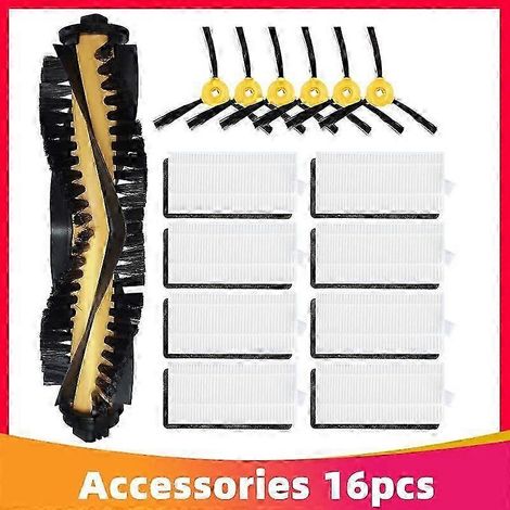 Pour aspirateurs robots Ecovacs Deebot 600 Do3g 601 605 : couvercle de brosse principale, filtre HEPA, accessoire de rechange pour balais de tapis (lot I) (1/5)