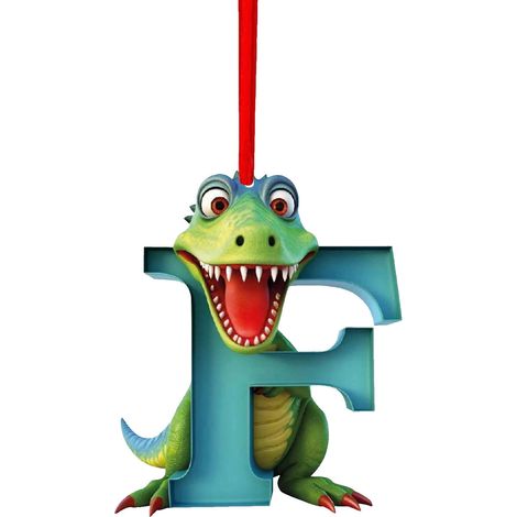 Pendentif Dinosaure - Décoration De Noël En Acrylique - Lettres Anglaises - Pour Arbre De Noël Et Intérieur - 1 Pièce