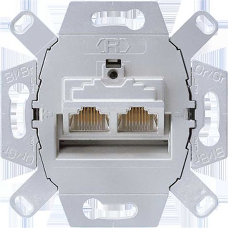 Toma RJ45 doble categoría 6 Clase A JUNG UAE 8-8 UPOK6