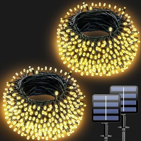 Solar String Lights - 20 m 200 LED for Pergola/Wall/Fence, Garden, Outdoor  8 Modes  Battery Life  Decoration (1/4)