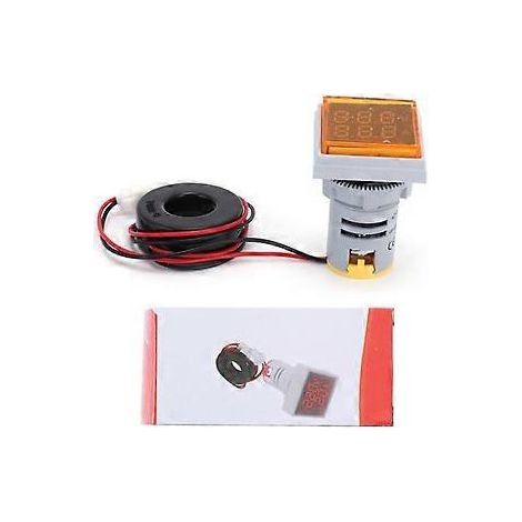Voyant d'alimentation universel carré à 2 écrans 60500V CA AD16-22FVAYellow (1/5)