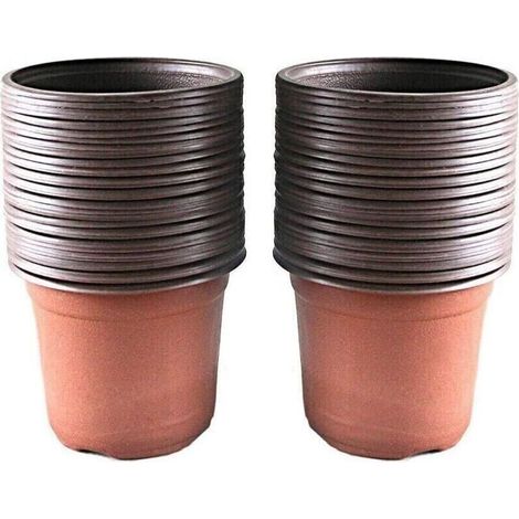Lot de 100 pots en plastique pour semis et plantes, 10 cm，Doux et déformable, pas facile à casser