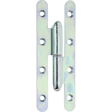 Paumelle universelle type Paris 140 x 55 mm – Acier galvanisé bleu – Utilisable à gauche ou à droite – Marque