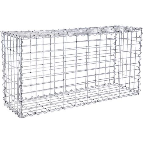 Gabión de piedra cesta de piedra metal galvanizado espiral para muro de contención valla decoración de jardín dimensiones 100 x 50 x 30 cm 120001938 (1/4)