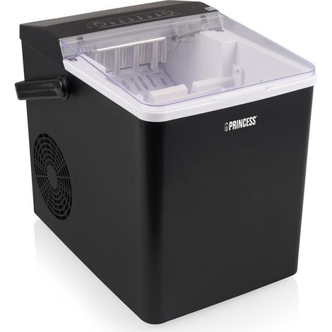 Princess Máquina de hielo moderna negra 12 kg 24h