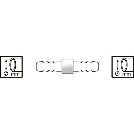 Connettore a doppia faccia per tubo flessibile da 6 mm