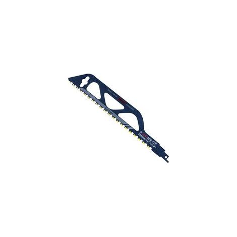 Lame de scie sabre en acier au carbure de tungstène pour métal, bois, pierre, accessoires de scie sabre pour béton cellulaire, brique, béton, plaque de ciment, longueur (305mm (S1243HM)) (1/5)
