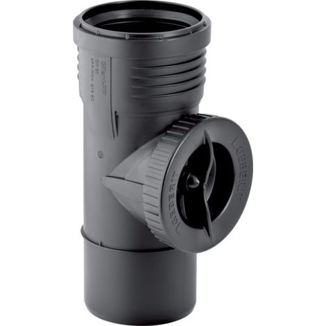 Geberit Pièce de nettoyage Silent PP 390527141 DN 110, 90 degrés, avec ouverture de service ronde