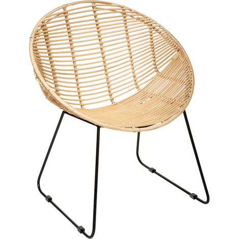 Sessel Laora - Metall & Rattan - Atmosphera créateur d'intérieur
