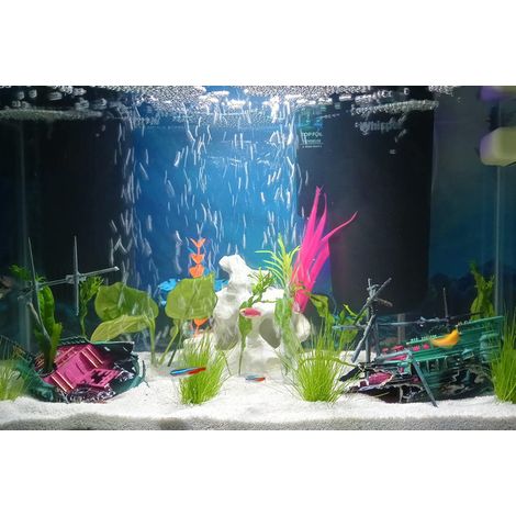 Décoration d'Aquarium Épave de Bateau Pirate Coulé Ornement de Décor de Résine pour Poisson
