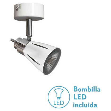 Faretto Taverne Bianco 1xGU10 con Lampadina (Ø6x13cm)