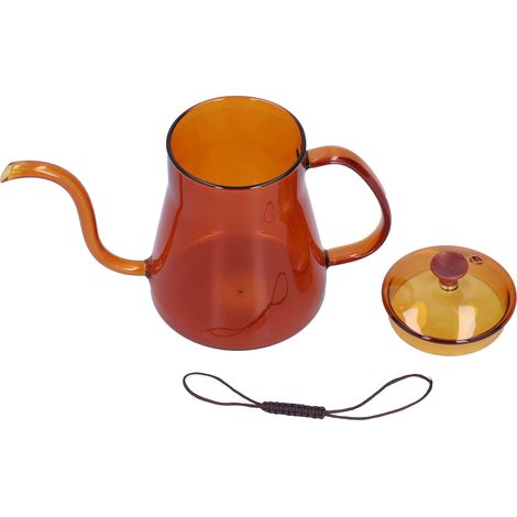600-ml-Glaskessel mit langem Ausguss und Tropffunktion für Zuhause und Küche (1/5)