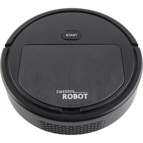 Robot Aspirateur Balai 3 en 1 Rechargeable Silencieux Intelligent pour Poussière Cheveux Débris Noir (1/5)