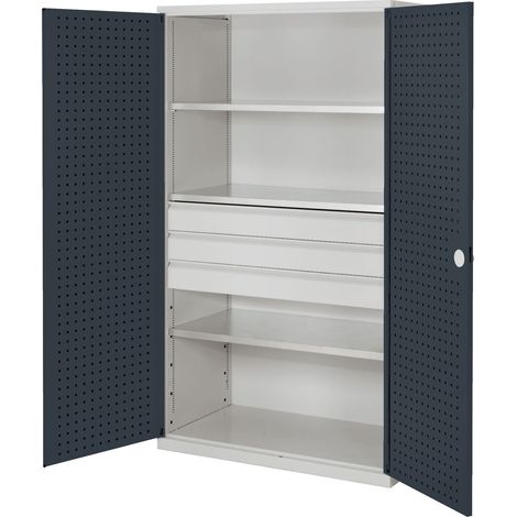 Kappes ®RasterPlan Großvolumenschränke 1950x1130x590mm Lochplattentüren Modell 4 anthrazitgrau