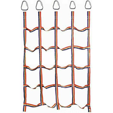 BDD Filet d'escalade pour enfants, filet d'escalade en nylon pour enfants jouant à l'intérieur et à l'extérieur, (pièce de 57,1" x 72,8") (1/4)
