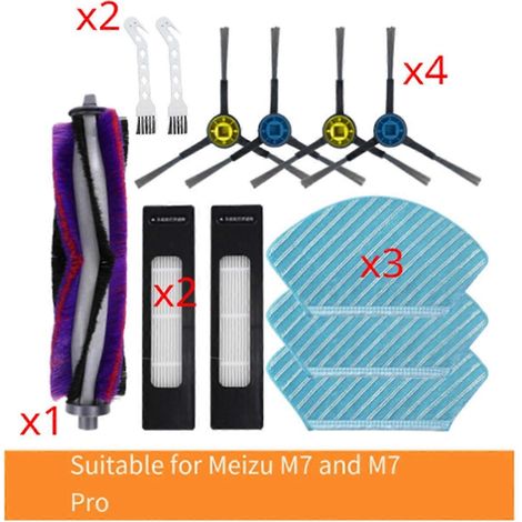Applicable pour M7 M7pro Sweeper Accessoires Main Brosse and Side Brosse Filtre and Serpillière pièce détachée Brosse (1/5)