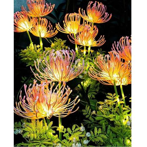 4-teiliges Solar-Gartenleuchten-Set, dekorative Solar-Außenleuchten, wasserdichte LED-Solar-Blumenleuchten für Rasen, Terrasse, Blumenbeet und Gartendekoration (1/5)