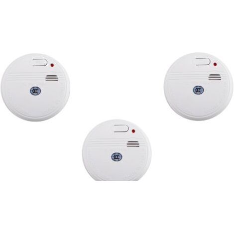 Lot 3 Détecteur de fumée NF, détecteur de fumée, capteur d'incendie indépendant sans fil pour la maison, détecteur d'incendie d'alarme intelligent-ARCAN (1/4)
