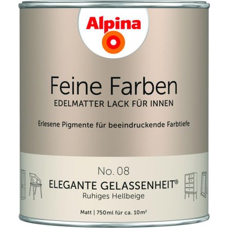 Alpina Peinture fine Laque color&233e S&233r&233nit&233 &233l&233gante ma. 750ml (1/2)