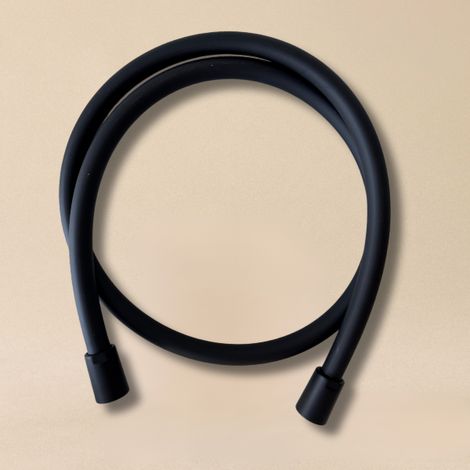 AquaCraft 100 Duschschlauch 125 cm matt schwarz  Brauseschlauch mit 1/2 Zoll Anschluss  Flexibler Metallschlauch mit Knickschutz  Drehkonus verdrehsicher  Schlauch schwarz  Duschzubehör