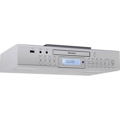 Karcher RA 2050 Radio à suspendre FM AUX, CD, USB fonction de charge de la batterie argent (1/5)