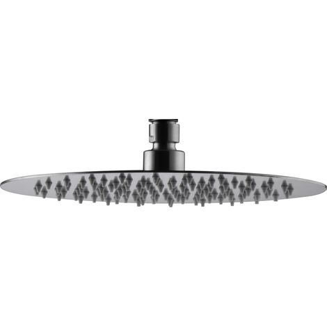 Rociador redondo extra grande acero inox níquel cepillado