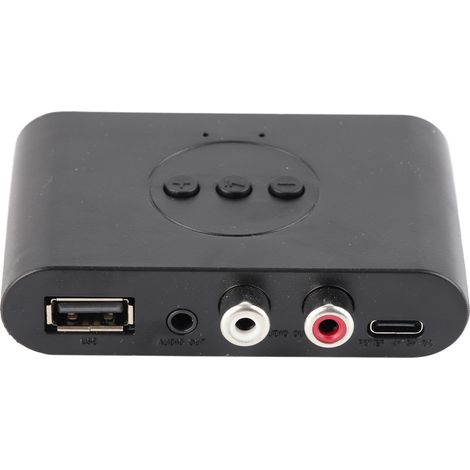 Récepteur NFC Bluetooth 5.2, prise jack 3,5 mm et 2 RCA, compatible avec la lecture de clés USB, adaptateur audio Bluetooth USB pour haut-parleurs de voiture (1/5)