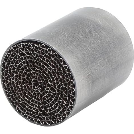 Pot catalytique tuyau d'échappement moyen, pot catalytique silencieux avant/milieu pour moto, universel acier inoxydable (42 x 50 mm) (1/4)