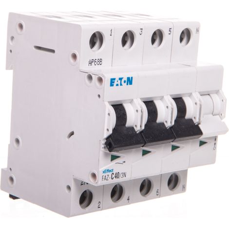 Interruttore automatico 3P+N C 40A 15kA AC FAZ C40/3N 278979