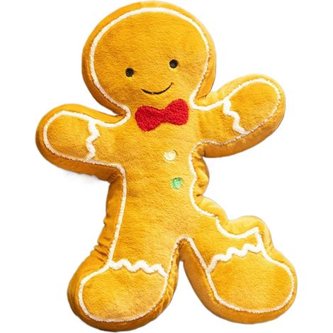 Coussin en Forme de Bonhomme en d'Épice de Noël - Coussin Plush 40cm - Peluche Décorative Noël en Forme de d'épice pour Maison, Salon, Chambre, canapé, Chaise, Sofa, Sol, lit, (1/5)