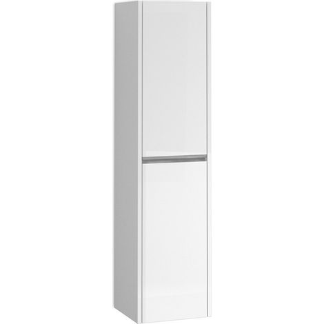 Columna Baño Suspendida 1 Puerta  140 x 34,9 x 32,2cm Blanco Brillo Tirador Cromo (1/5)