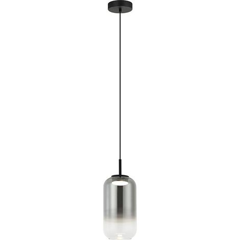 Suspension Luminaire LED D150 12W Noir Fumé Zambelis 23217 - Blanc chaud - 3000K (1/2)