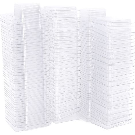100 Stück Kerzenformen „Calm Shell“, transparentes PET mit Aufhängeloch für selbstgemachte Schokolade und Wachs, rechteckig (1/5)