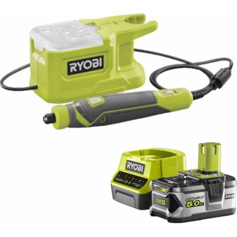 Confezione RYOBI Mini utensile multifunzione 18V OnePlus RRT18-0 - 1 batteria 5.0Ah - 1 caricatore rapido RC18120-150 (1/5)