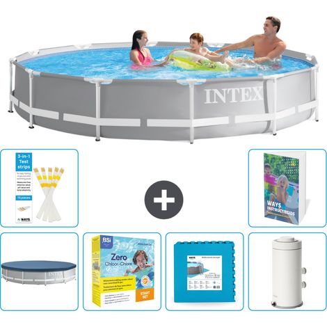 Prism Frame Pool Rund - 366x76 cm - 7-teilig S102