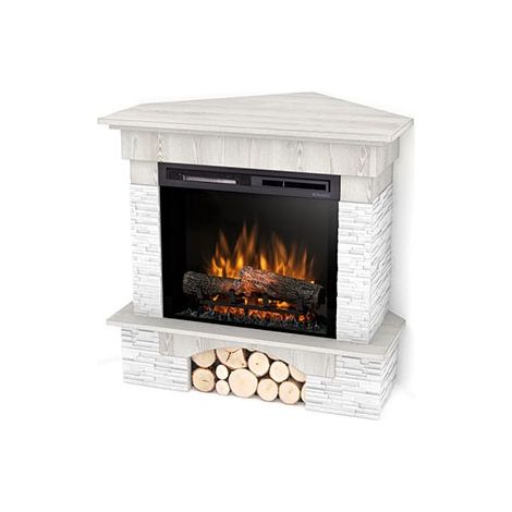 Caminetto Elettrico Angolare A Libera Installazione - 28" - Pino bianco - 114 x 98 x 89 - PORTO (1/5)