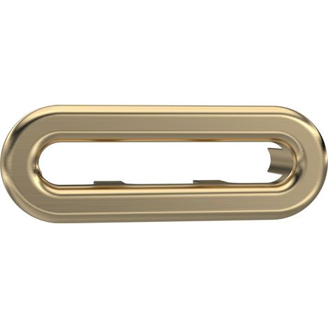 Ceramic Accessories Traditional Oval Overflow Cover - 50mm x 26mm - Brushed Brass