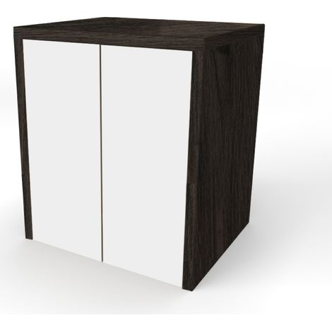 Mobile coprilavatrice in legno 79x91 cm 2 ante Bianco e struttura Olmo Caffe' (1/2)