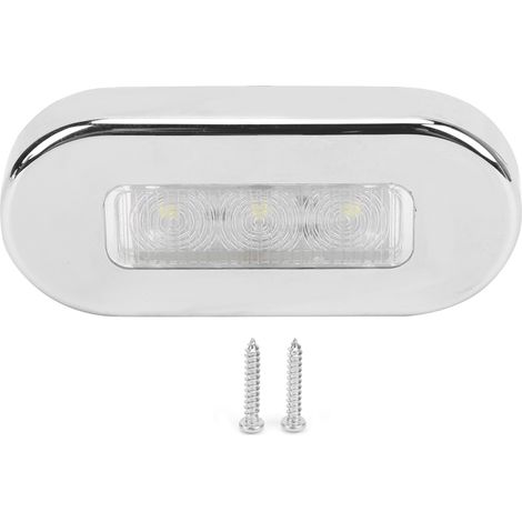 12V 3LED Feu de Position Latéral Blanc Lumineux Étanche Universel pour Camion Remorque Bateau Voiture (1/5)