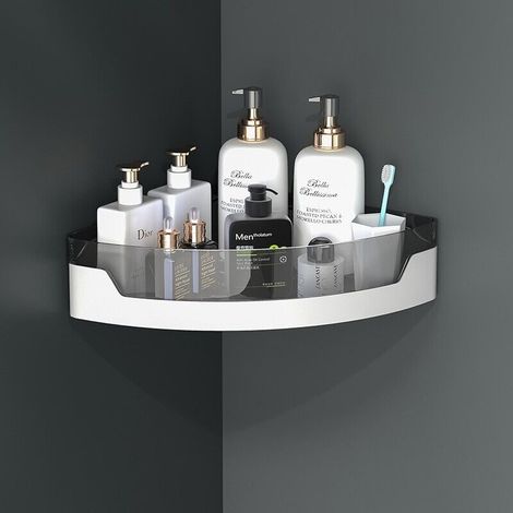 Mensola angolare per doccia, non richiede forature, organizer per bagno e doccia, scaffale angolare a parete per riporre oggetti.