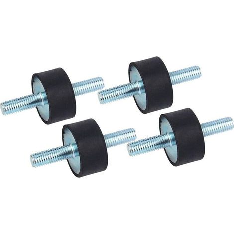 4pcs Supports Antivibration en Caoutchouc pour Bâti de cCnette Amortisseurs d'Isolation en Caoutchouc avec Goujons à Double Vis 30 15 M823 (1/4)