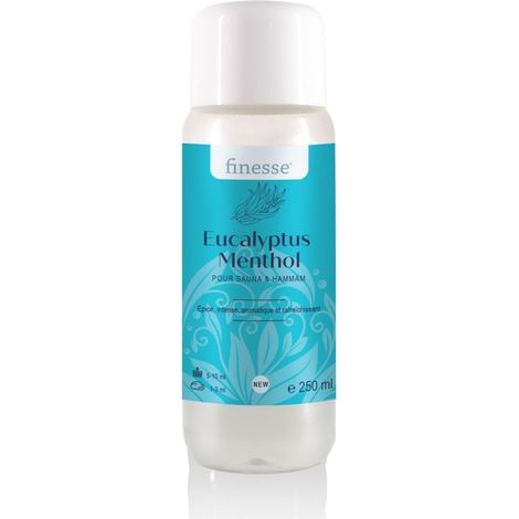 Fragrance Sauna Hammam Senteur Eucalyptus Menthol à Base d'Huiles Essentielles - Bouteille 250 ml -