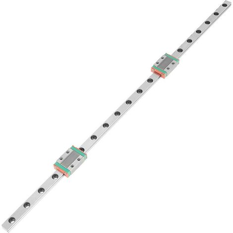 1 Stück 400 mm LML9B Miniatur-Linearführungsschiene, 9 mm Breite, 2 Stück Gleitblöcke (1/4)