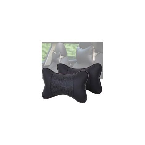 2 Pièces Voiture Oreillers de Cou, Voiture Oreiller Coussin Appuitête, Voiture Repose Tête Cervical pour Tête Reposent Soutien de Cou Les Sièges de Voitures Conduite Voyage (Noir)