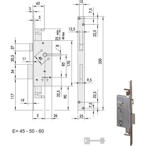 Cerradura de inserción de hierro 57215-60-0 Cisa